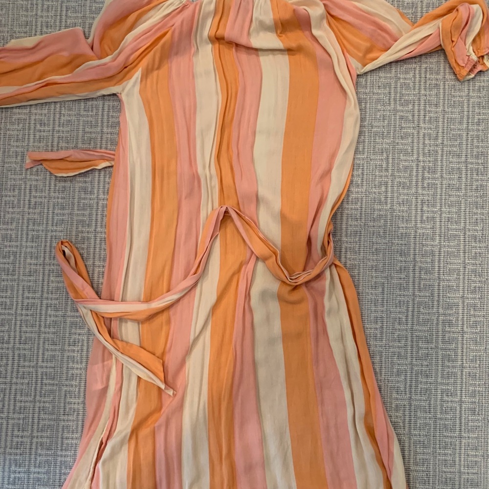Coolchange tangerine cover up with tie belt - NWT
